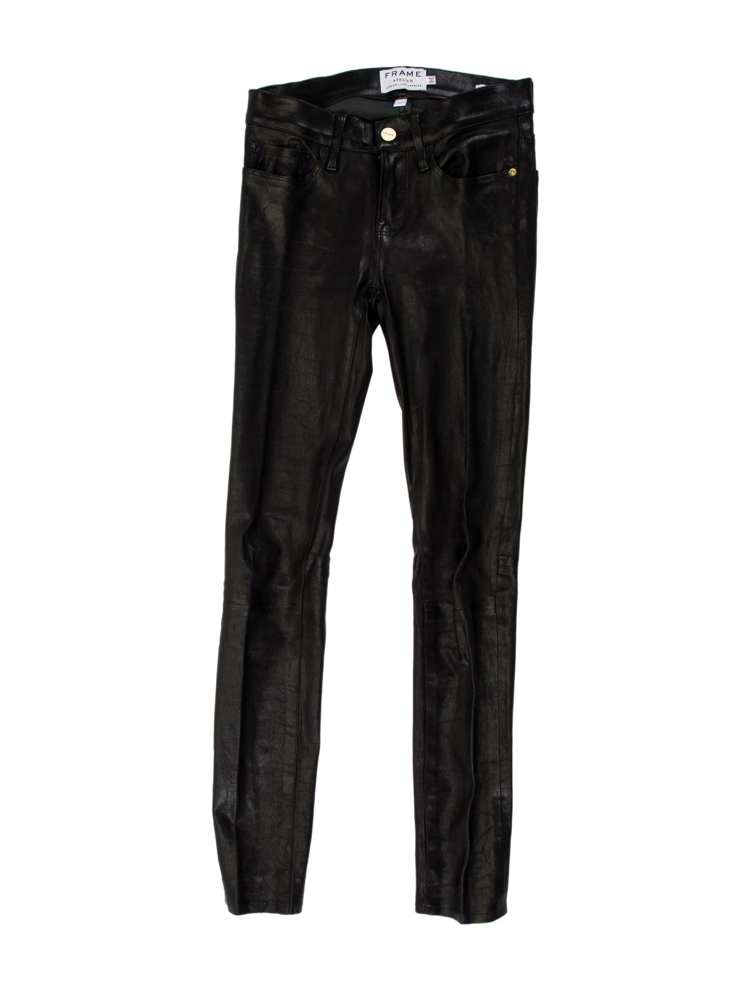 FRAME Lamb Leather Skinny Leg Pants