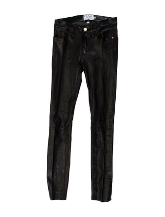 FRAME Lamb Leather Skinny Leg Pants