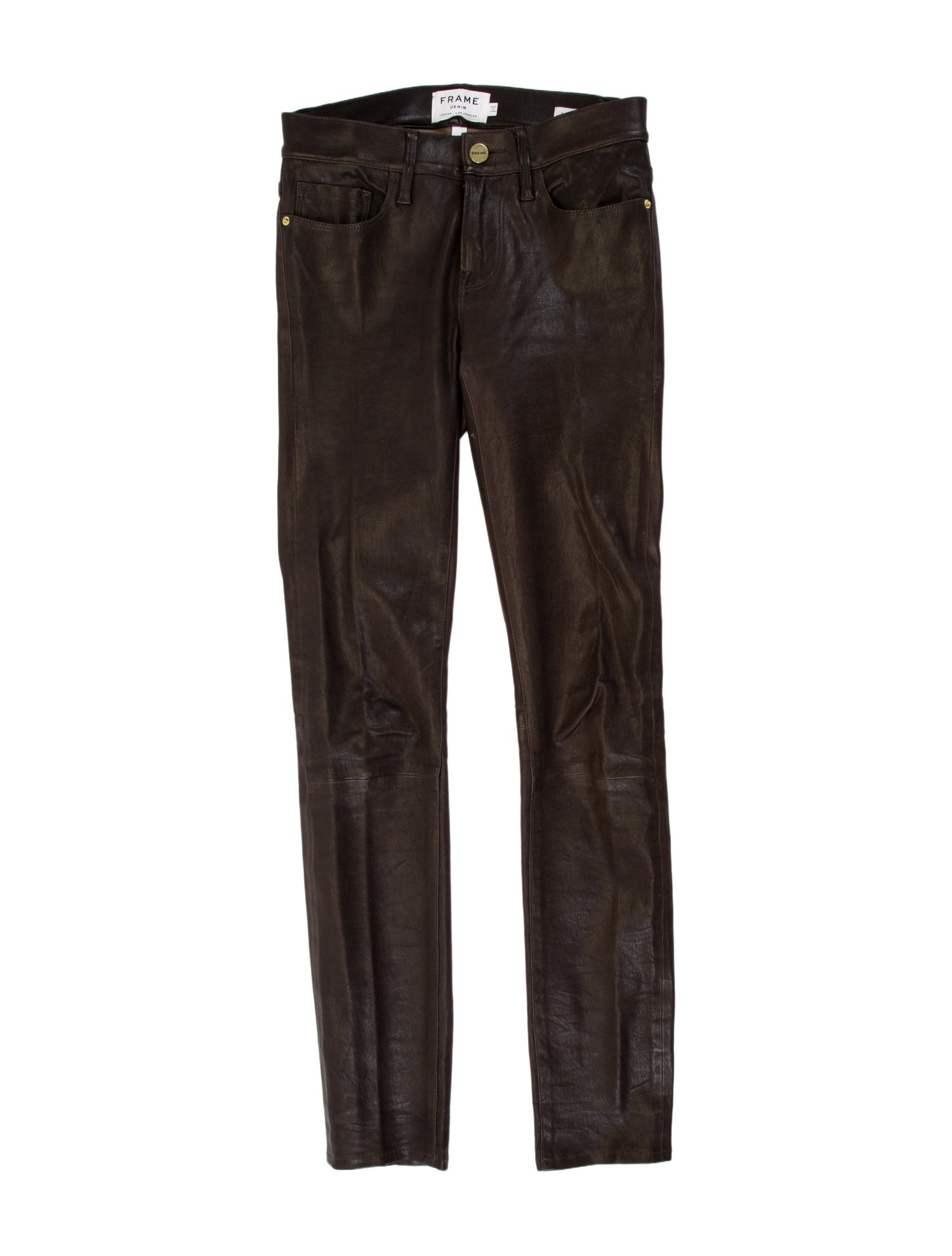 FRAME Lamb Leather Skinny Leg Pants