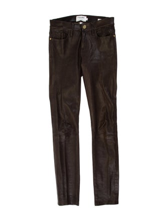 FRAME Lamb Leather Skinny Leg Pants