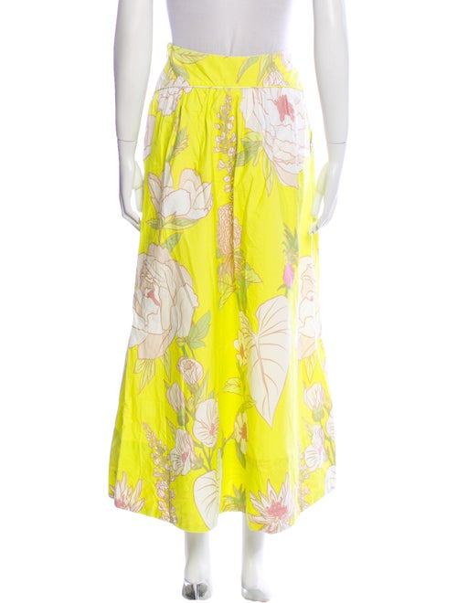 FRAME Floral Print Midi Length Skirt