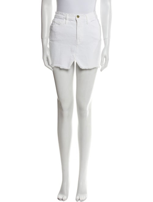 FRAME Raw-Edge Trim Mini Skirt