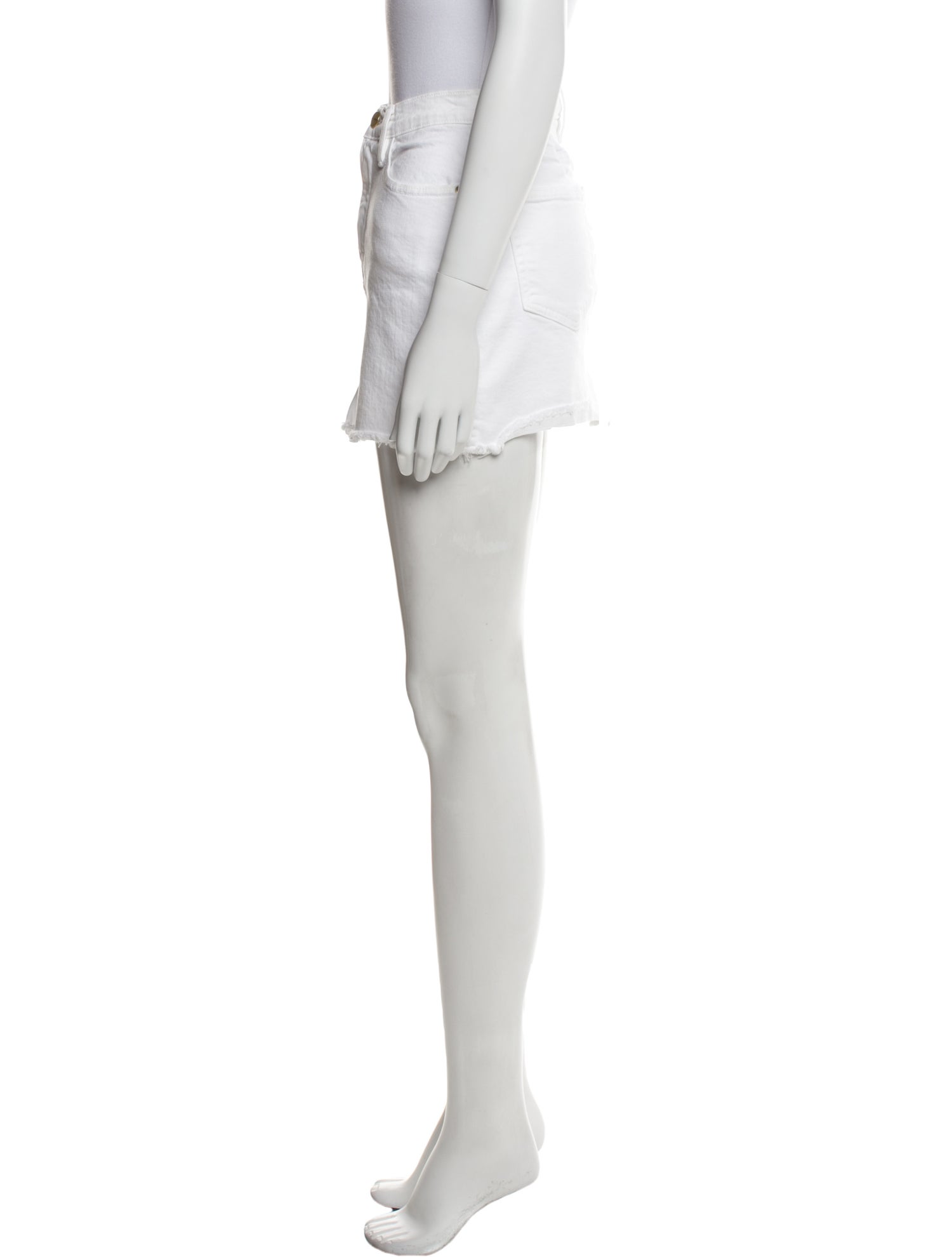 FRAME Raw-Edge Trim Mini Skirt