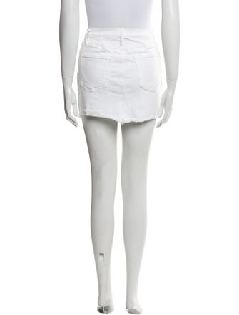 FRAME Raw-Edge Trim Mini Skirt