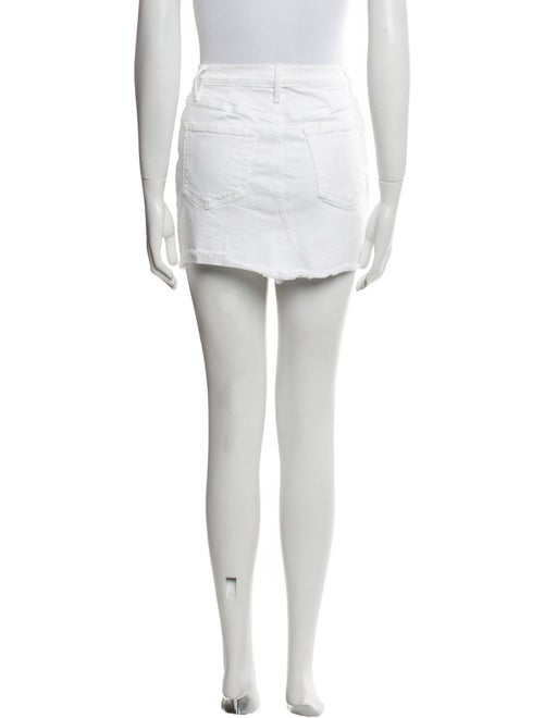 FRAME Raw-Edge Trim Mini Skirt