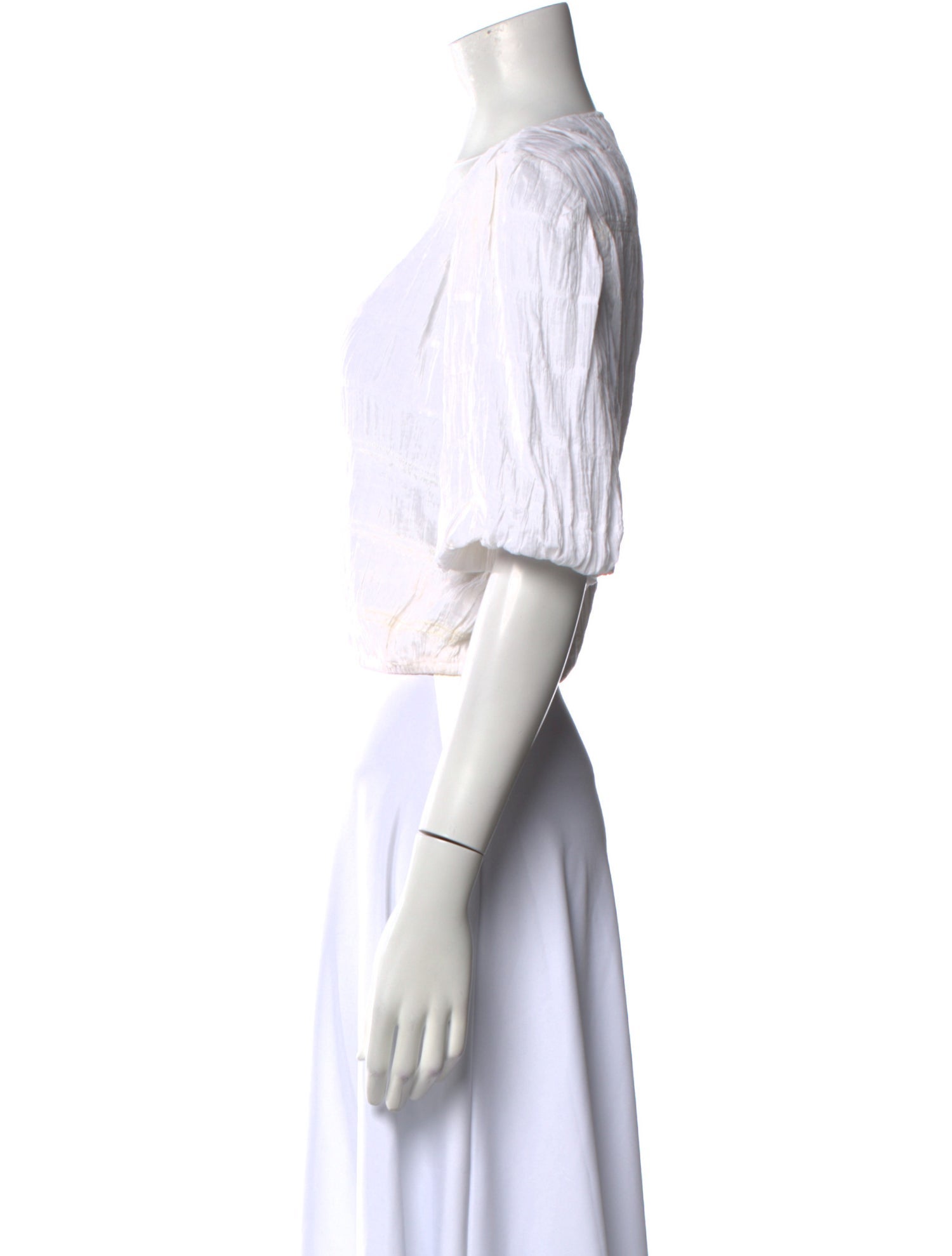 FRAME Striped V-Neck Crop Top