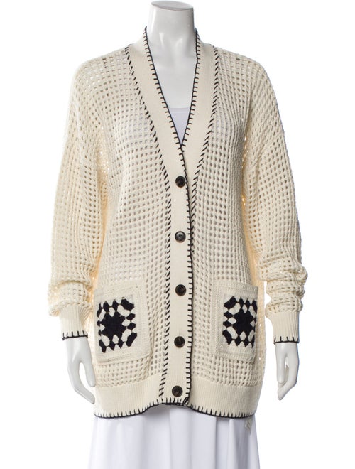 FRAME Printed V-Neck Sweater