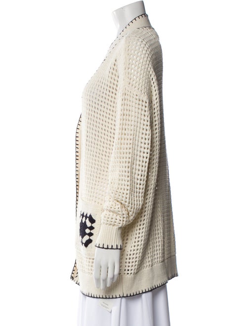 FRAME Printed V-Neck Sweater