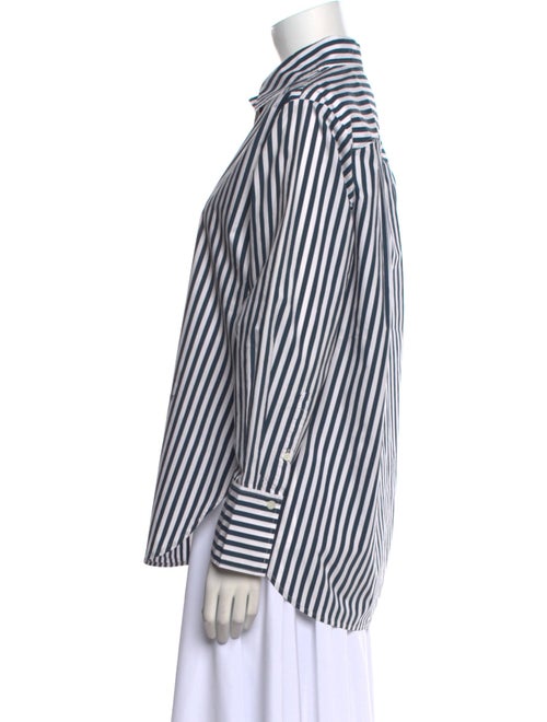 FRAME Striped Long Sleeve Button-Up Top