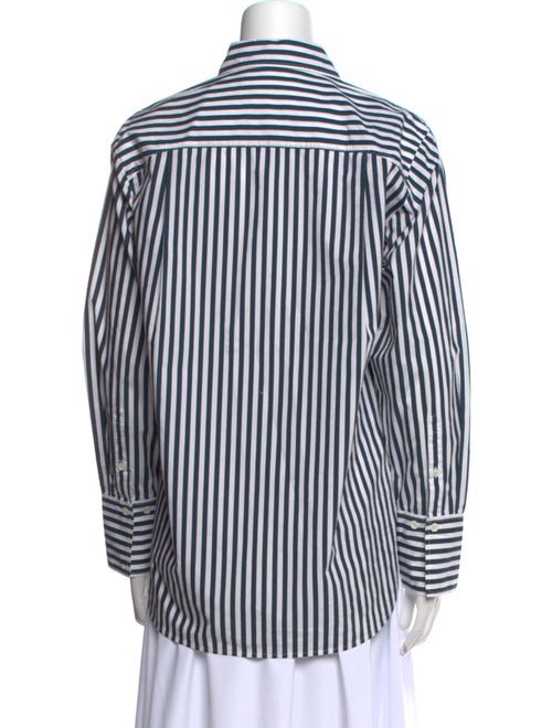 FRAME Striped Long Sleeve Button-Up Top