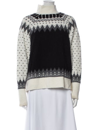 FRAME Printed Mock Neck Sweater