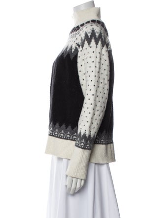 FRAME Printed Mock Neck Sweater