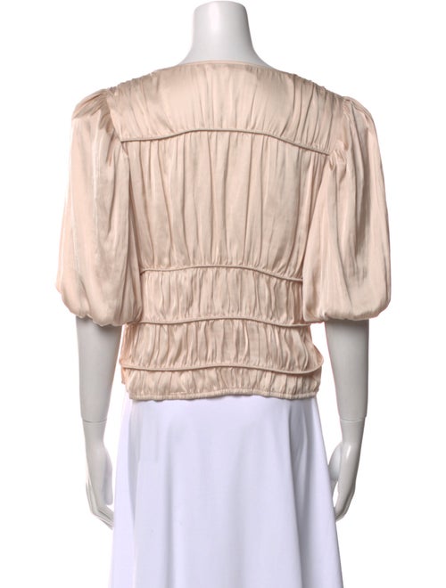 FRAME V-Neck Short Sleeve Crop Top