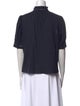 FRAME Mock Neck Short Sleeve Blouse