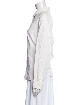 FRAME Long Sleeve Button-Up Top