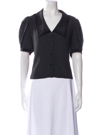 FRAME Silk V-Neck Crop Top