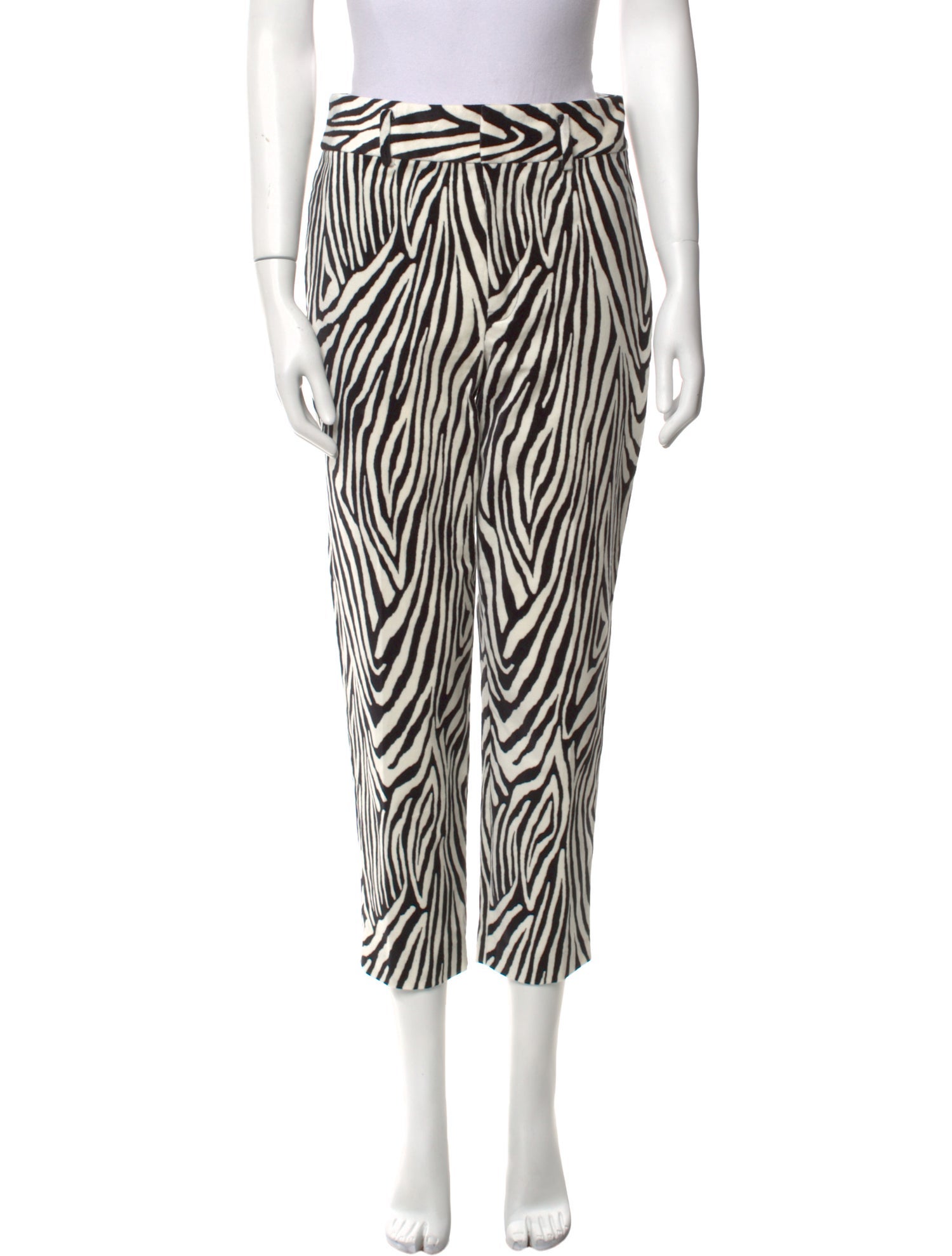 FRAME Animal Print Straight Leg Pants