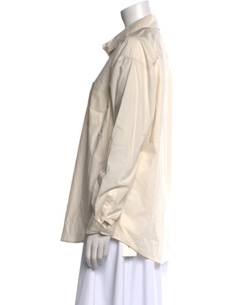 FRAME Long Sleeve Button-Up Top