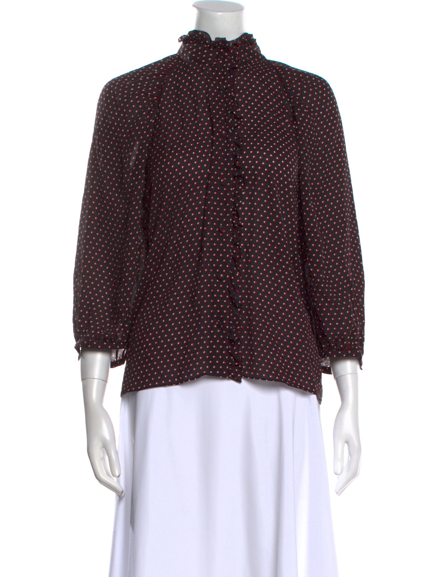 FRAME Silk Printed Blouse