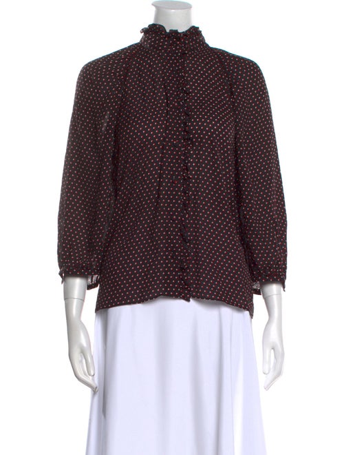 FRAME Silk Printed Blouse