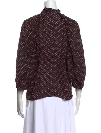 FRAME Silk Printed Blouse