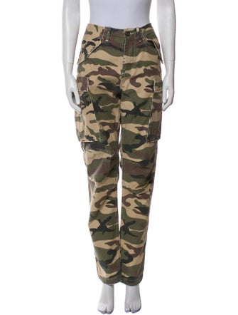 FRAME Camouflage Print Straight Leg Pants