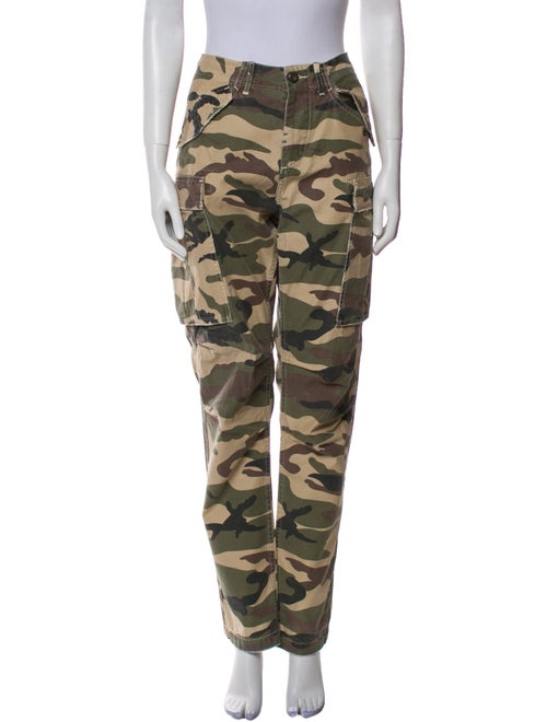 FRAME Camouflage Print Straight Leg Pants