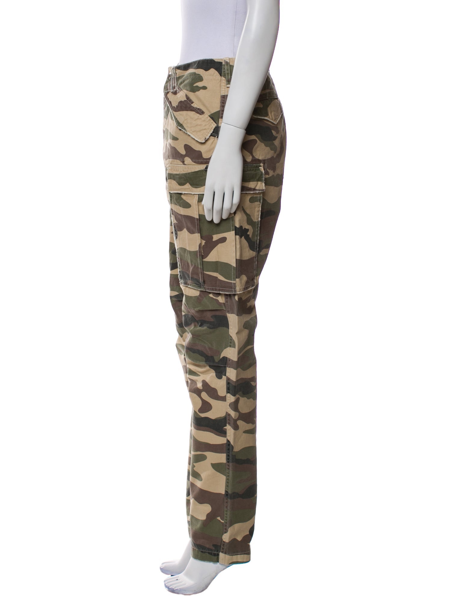 FRAME Camouflage Print Straight Leg Pants