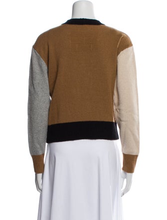 FRAME Cashmere Colorblock Pattern Sweatshirt