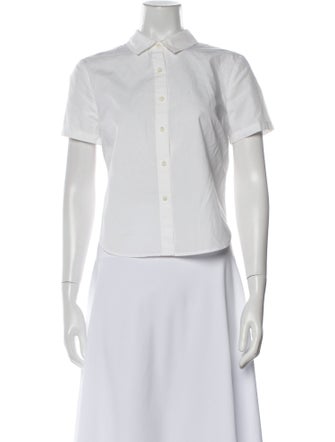 FRAME Short Sleeve Button-Up Top