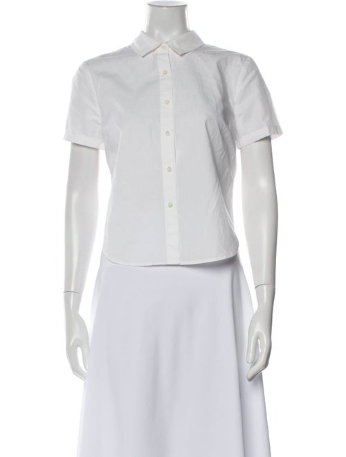 FRAME Short Sleeve Button-Up Top