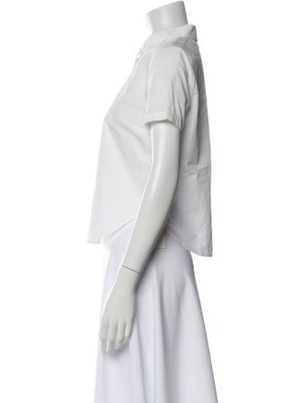 FRAME Short Sleeve Button-Up Top