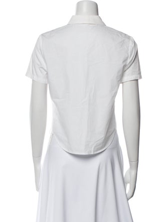 FRAME Short Sleeve Button-Up Top