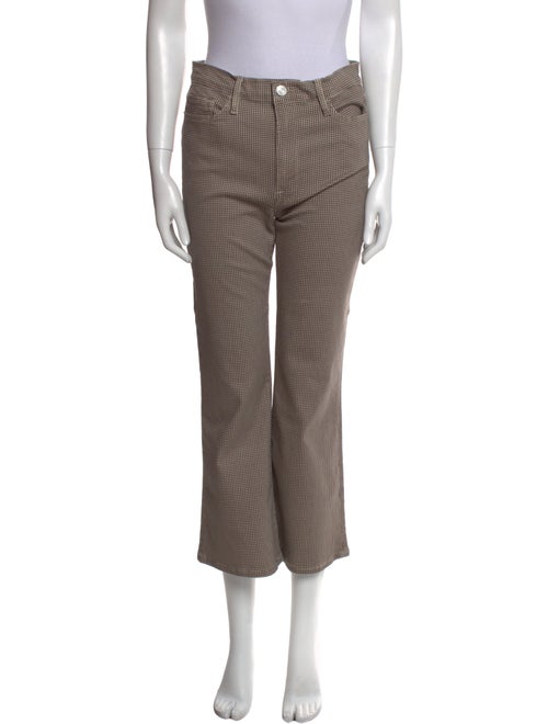 FRAME Plaid Print Wide Leg Pants