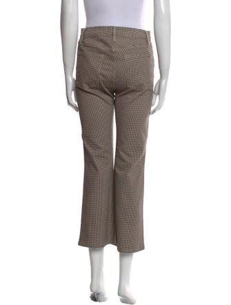 FRAME Plaid Print Wide Leg Pants