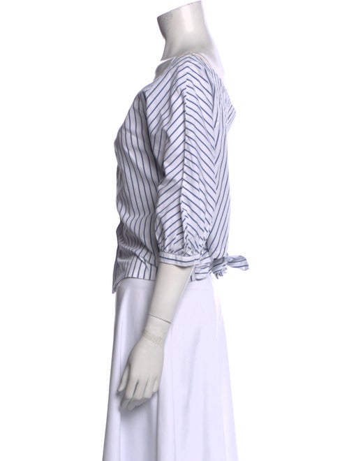 FRAME Striped Scoop Neck Crop Top