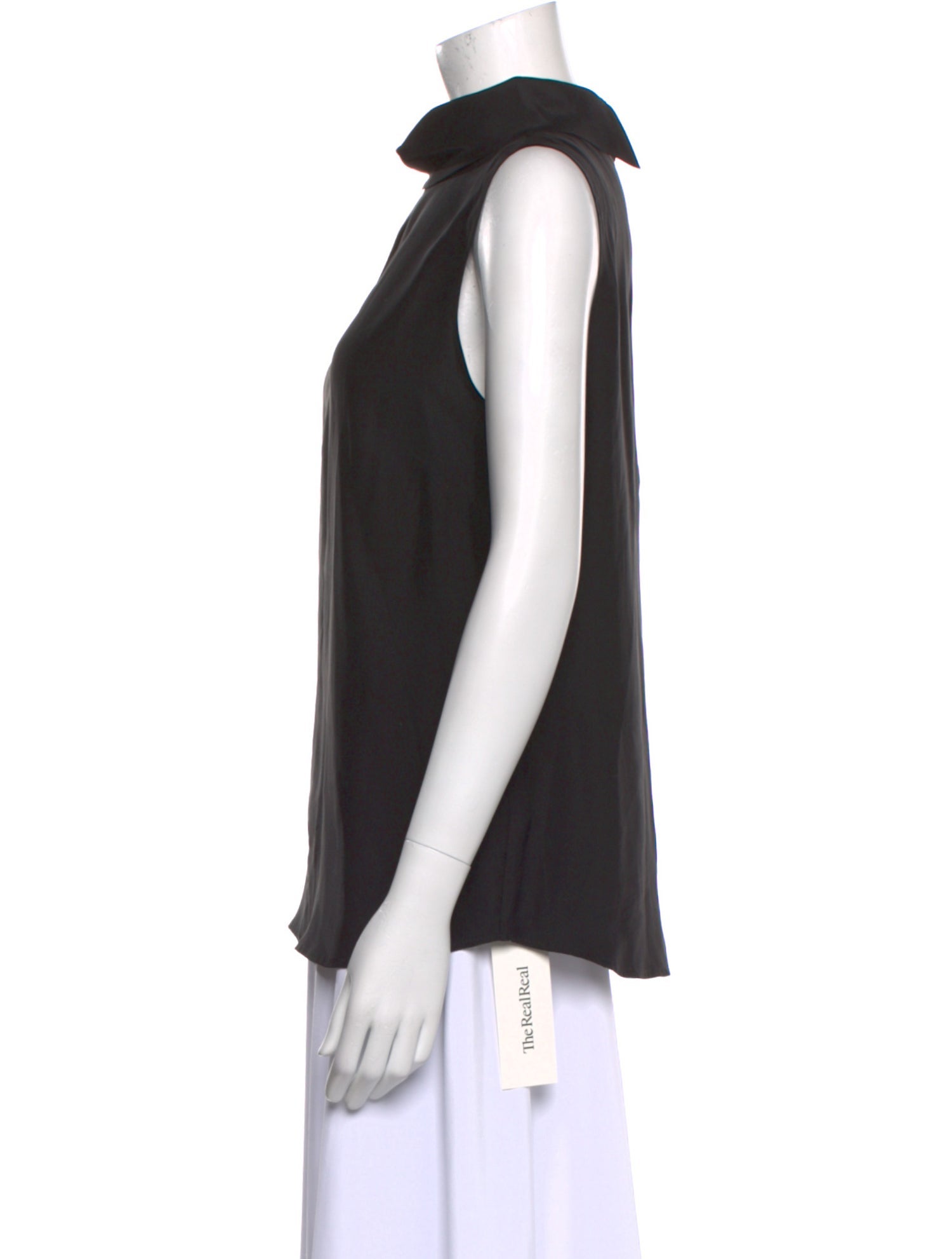 FRAME Silk Mock Neck Top