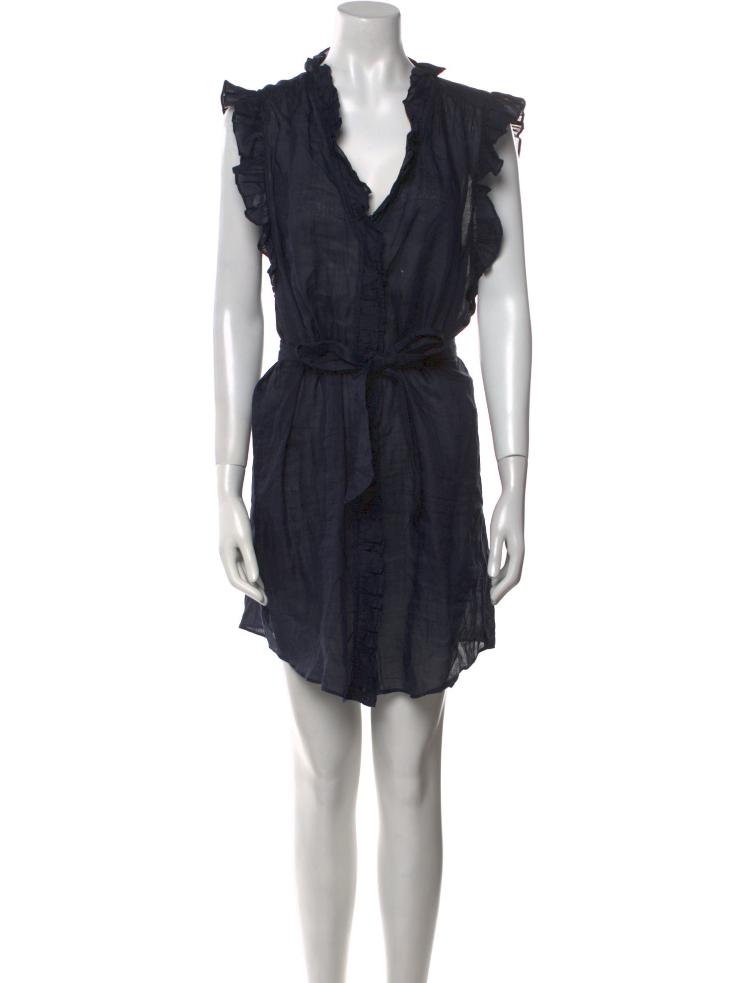 FRAME V-Neck Mini Dress