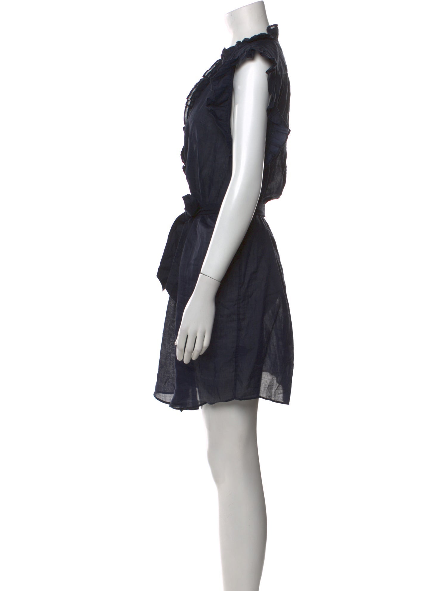 FRAME V-Neck Mini Dress