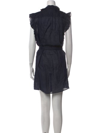 FRAME V-Neck Mini Dress