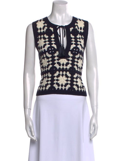 FRAME Printed V-Neck Top