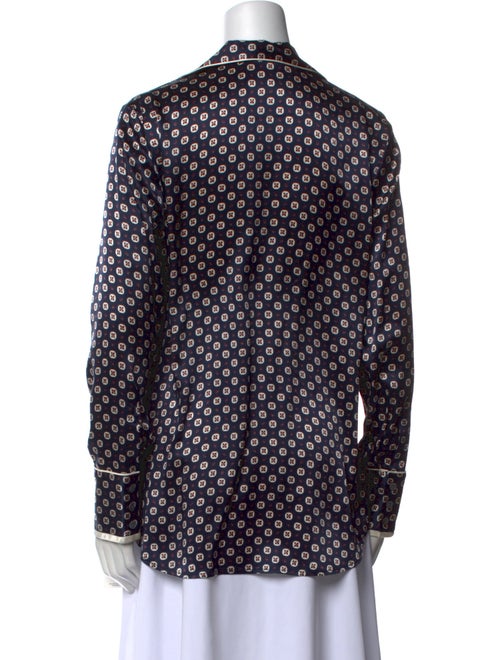 FRAME Silk Printed Button-Up Top