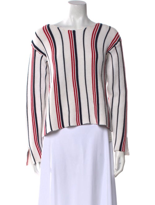 FRAME Striped Scoop Neck Sweater