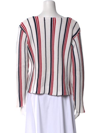 FRAME Striped Scoop Neck Sweater