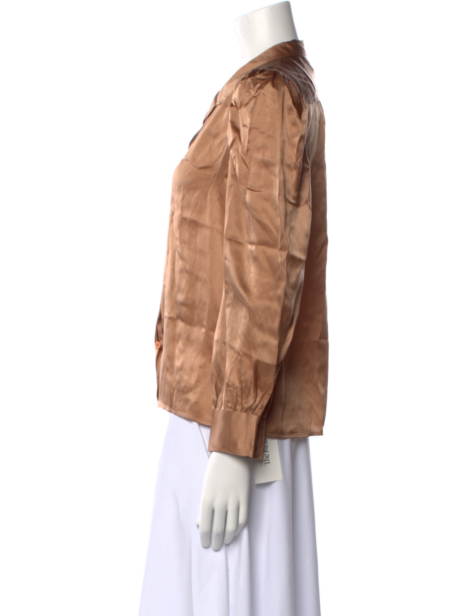 FRAME Silk V-Neck Blouse