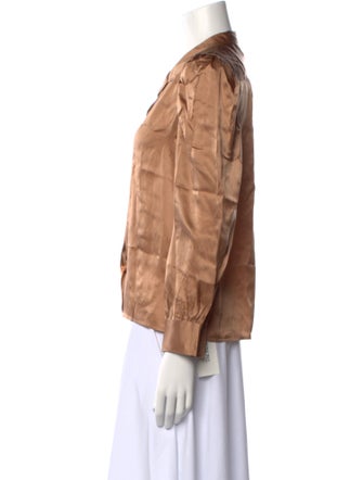 FRAME Silk V-Neck Blouse