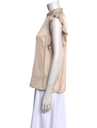 FRAME Mock Neck Sleeveless Blouse