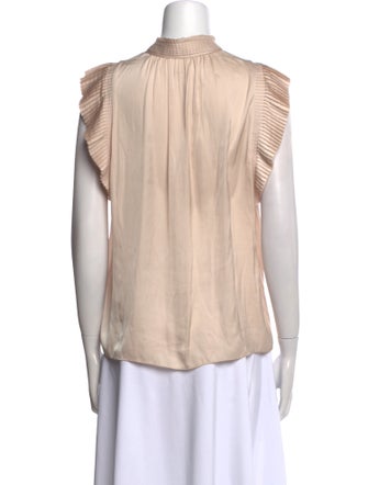 FRAME Mock Neck Sleeveless Blouse
