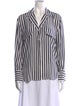 FRAME Silk Striped Button-Up Top