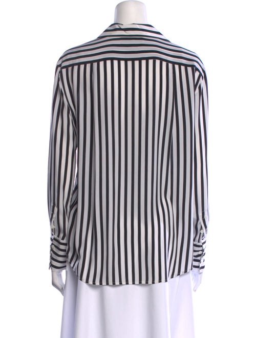 FRAME Silk Striped Button-Up Top